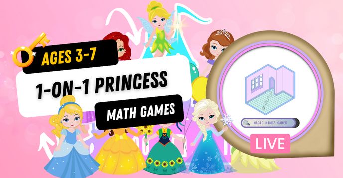 1-on-1 PREK-1ST GRADE Princess Math Mystery Games | Math, Numbers ...