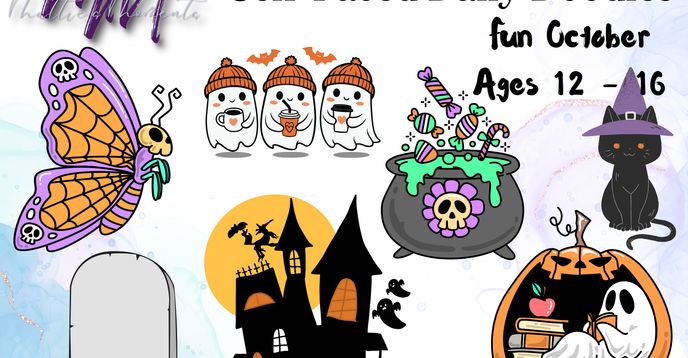 Fun October Daily Doodles Drawing Class | Small Online Class for Ages ...