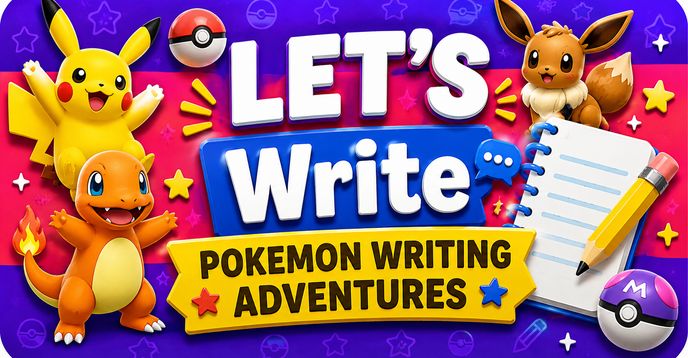 Pokeman Writing Let's Write: Pokemon Writing Adventures | Small Online Class for Ages 7 ...