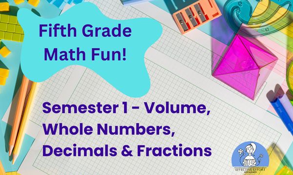 5th Grade Math Fun!: Semester 1 - Volume, Whole Numbers, Decimals ...