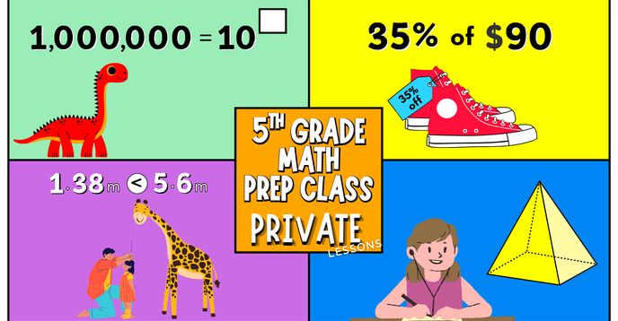5th Grade Math Summer Prep: Get Ahead for Grade 5 - Private Class 2x ...