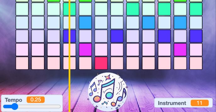 Musical Instrument Ridges Scratch Beats With Blocks: Electronic Music Coding in Scratch (Flex) | Small ...