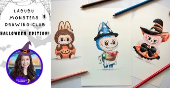 Labob Drawing Halloween Labubu Drawing Club: Create Your Own Labubu Monsters (Ages 8 ...