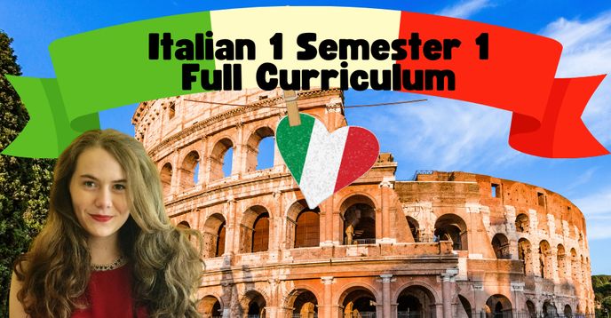 Small First Course Italian Learn Italian 1 Semester 1 Course With Fun Games, Videos & Printables ...