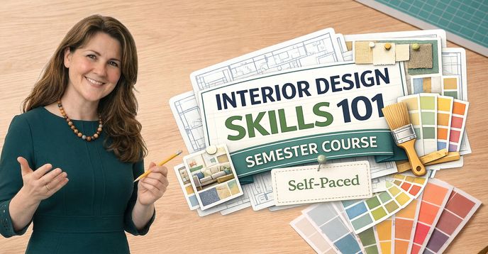 Interior Design Skills 101 Semester Course (Self-Paced) | Small Online ...