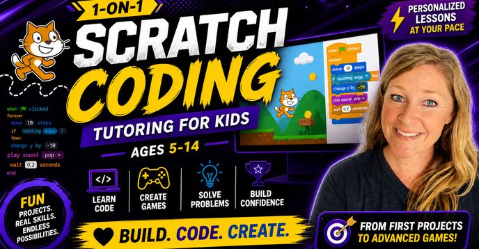 Scratch Coding Classes 1-on-1 Scratch Coding Tutor for Kids – Create Your Own Video Games ...