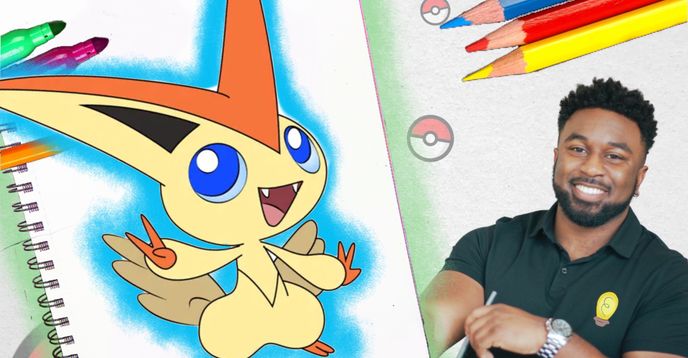 Pokemon Drawing - Victini | Small Online Class for Ages 7-12 | Outschool