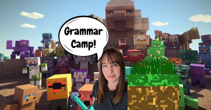 Minecraft Grammar Camp | Small Online Class for Ages 8-11 | Outschool