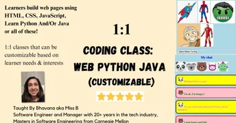 Coding 1:1 - 45 Minutes (Java, Python, HTML, CSS, Javascript and More ...