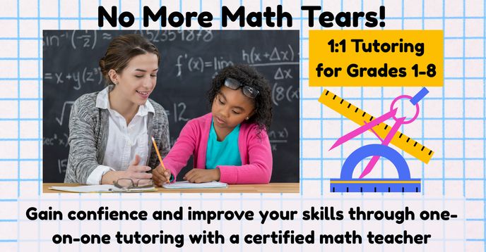 New Math Required One on One Private Math Tutoring With a Certified Math Teacher | Small ...