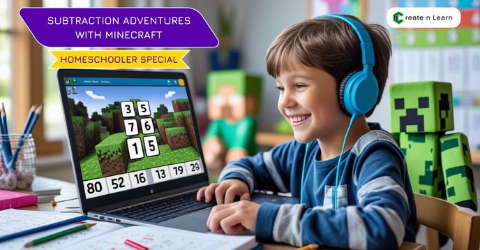 Minecraft Math Class Subtraction With Minecraft: Math Adventures for Homeschoolers(6-8Yr ...