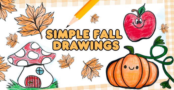 Basic Fall Cartoon Learn How to Draw Four Fall Cartoons . Easy Autumn Themed Directed ...