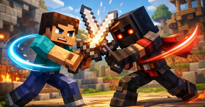 Beginner Minecraft Animation Course: Create Minecraft Combat Action ...