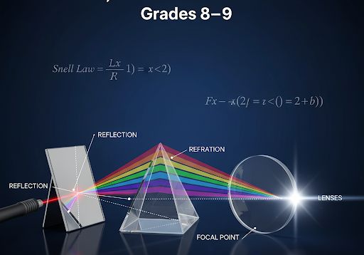 Optics Lessons Light & Optics in Physics: Reflection, Refraction & Lenses for Grades 8 ...