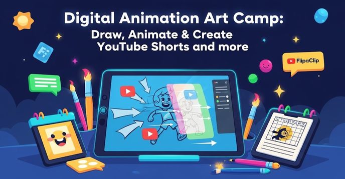 Annimation Cap Digital Animation Art Camp: Draw, Animate & Create Youtube Shorts With ...
