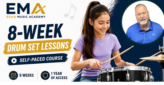 Drum Lessons Program 8-Week Drum Set: Level 1 | Small Online Class for Ages 7-18 | Outschool