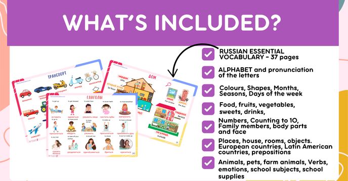 Russian Learning Guide RUSSIAN Learning Folder Russian for Beginners Russian Digital Download ...