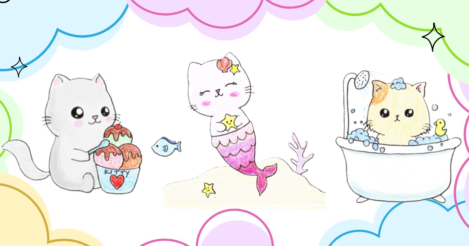 Cute Animal Drawing - Learn How to Draw and Color 10 Kawaii Animals! |  Small Online Class for Ages 6-12 | Outschool, image size:1647x866