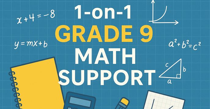 1-on-1 Grade 9 Math Support | Small Online Class for Ages 13-14 | Outschool