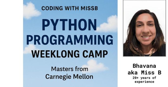 Python Programming Weeklong Camp | Small Online Class for Ages 11-16 ...