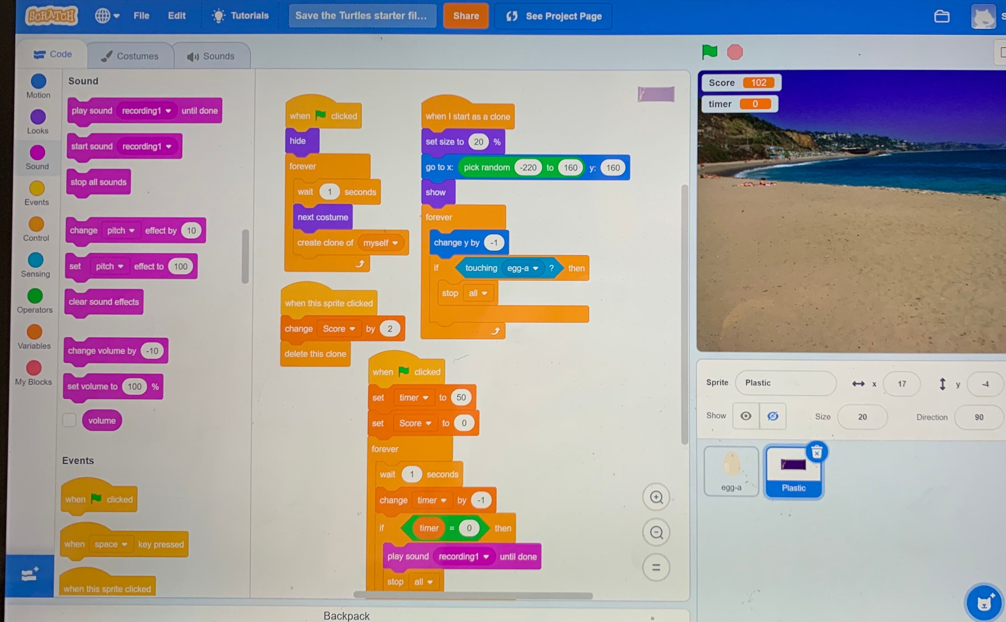 Scratch Code Animals Animal STEM Coding Class: Code a Game in Scratch to Defend the Turtles ...