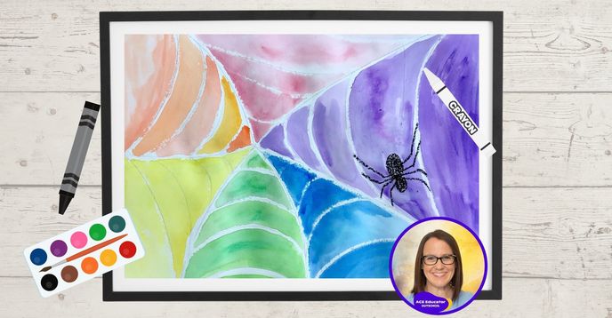 Spider Color Wheel Spider Web Color Wheel: A Wax-Resist Watercolor | Small Online Class ...