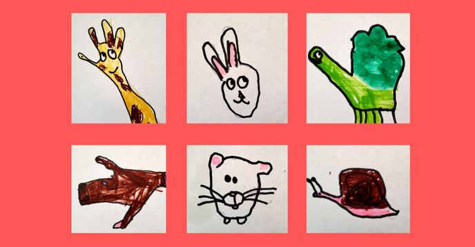 Animains Art Class - Animal Hand Drawings - Draw Animals Using the Shape of Your ...