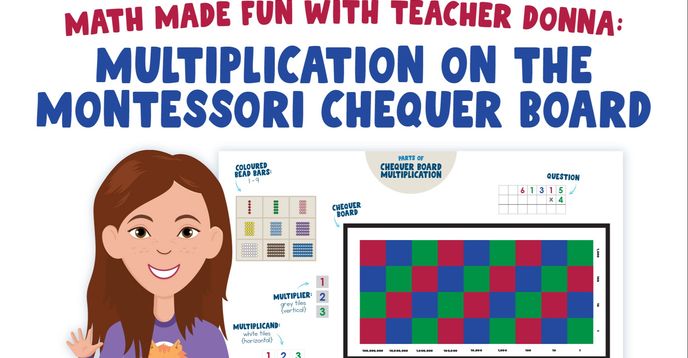 1:1 Montessori Math Support - Multiplication Using the Chequer (Checker ...