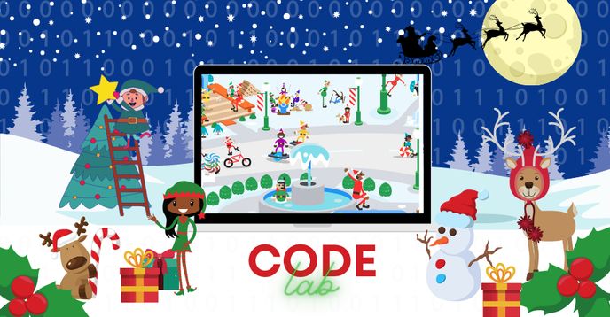 Code With Santa Santa Tracker Code Lab | Small Online Class for Ages 5-8 | Outschool