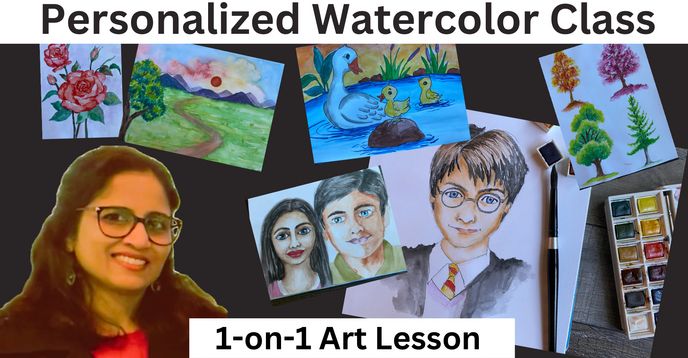 1:1 Personalized Watercolor Class - Beginners, Intermediate, Advanced ...