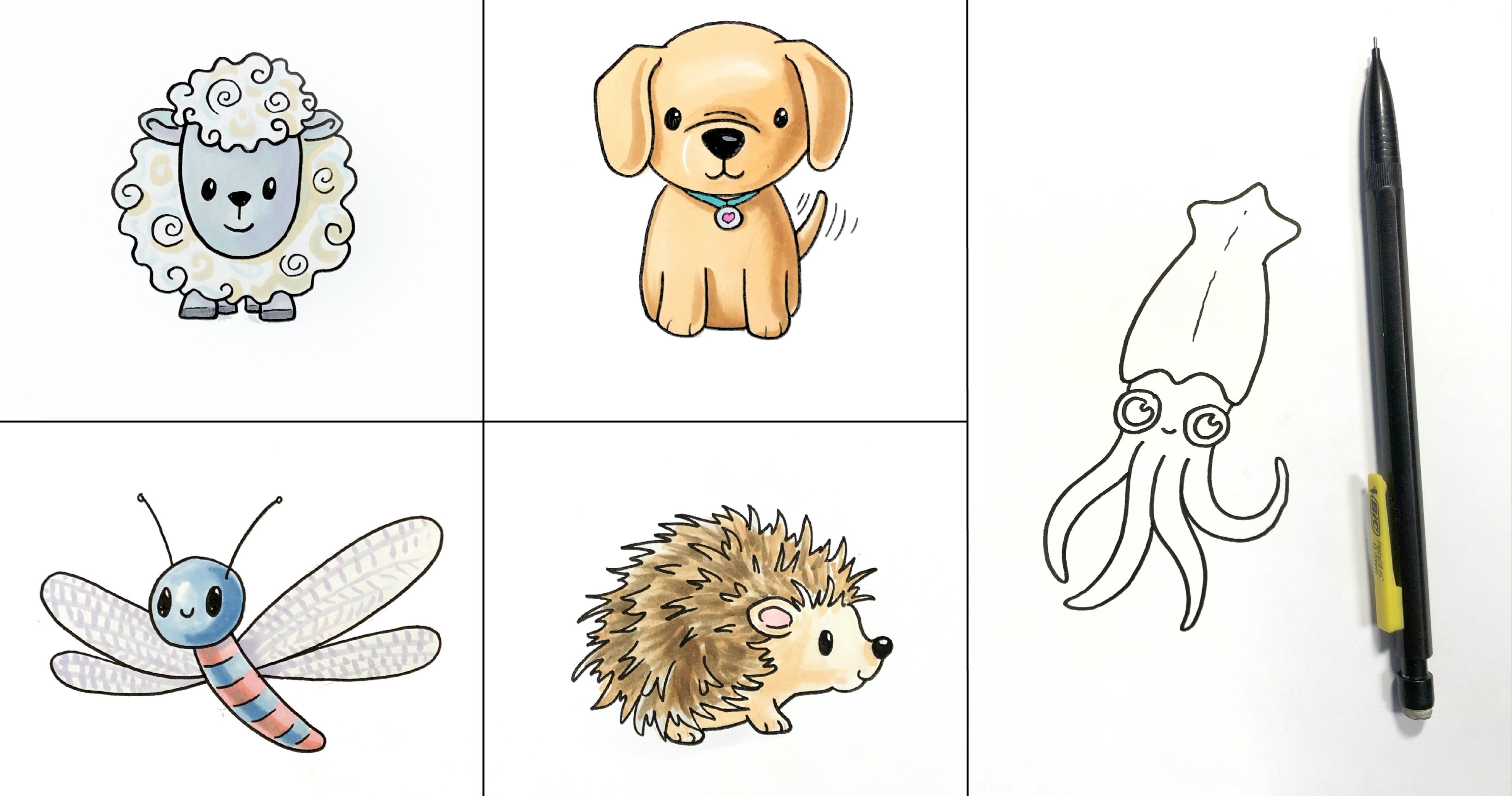 How to Draw Cute Kawaii Cartoon Animal | Ecky O | Skillshare, image size:3911x2058