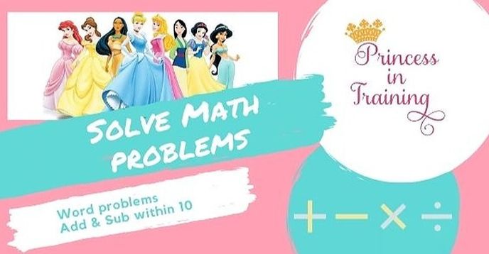 Math Princess Princess Math Training - Word Problems Add & Sub Within 10 | Small ...