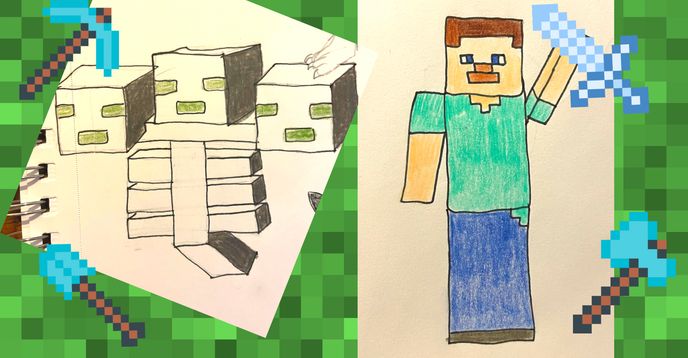 Draw Minecraft Tools Draw Minecraft Characters and Tools! a Step-By-Step Drawing Class ...