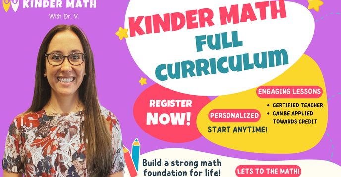 Kinder Math- Full Course (Self-Paced Class) | Small Online Class for ...