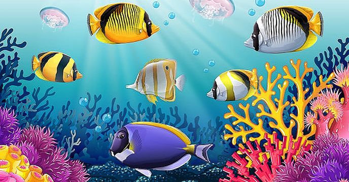 Learn to Draw an Under Sea Scene Step-By-Step With Fish and Plant ...
