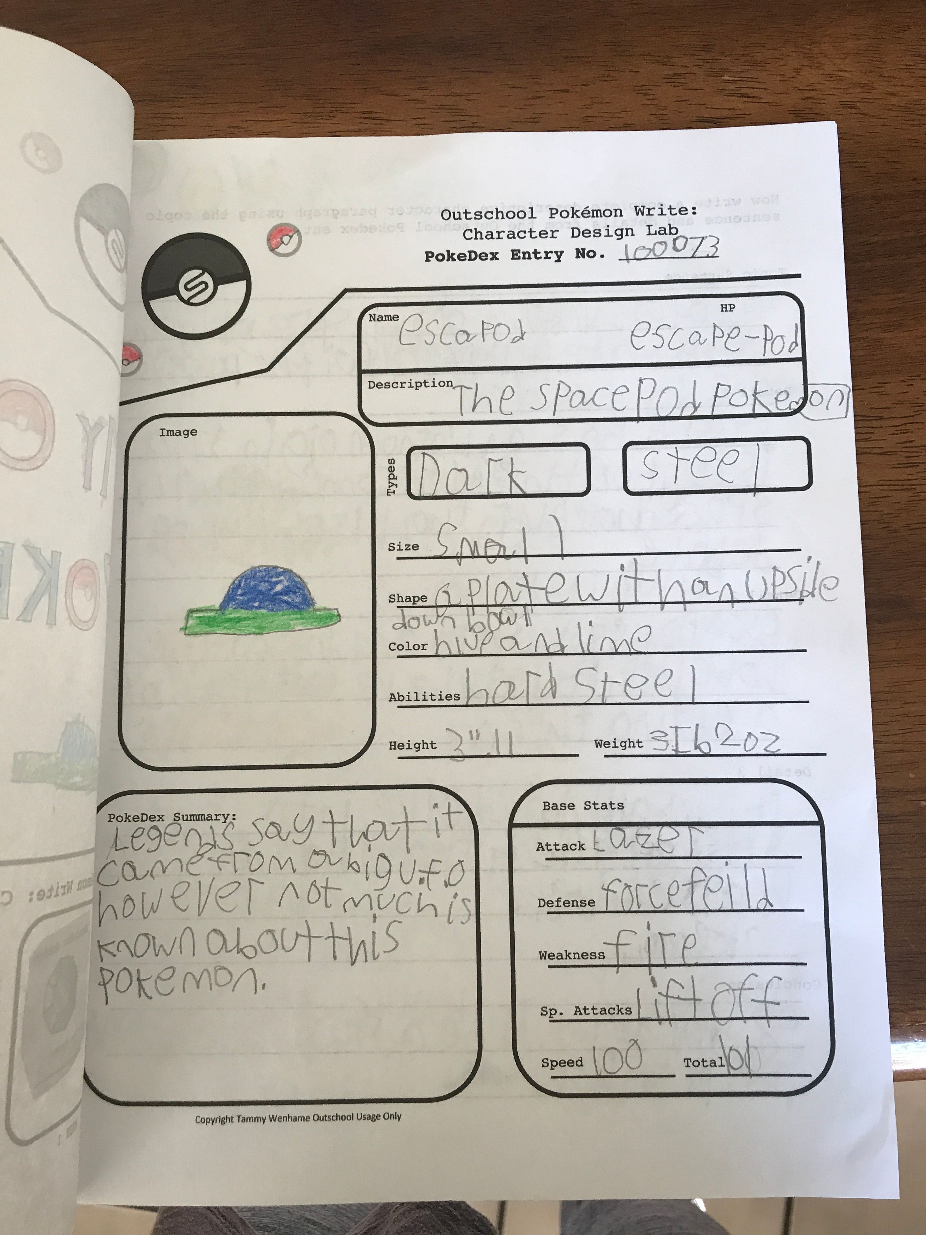 PokeDex Creative Writing [A Pokemon Writing Flex Class] | Small Online ...