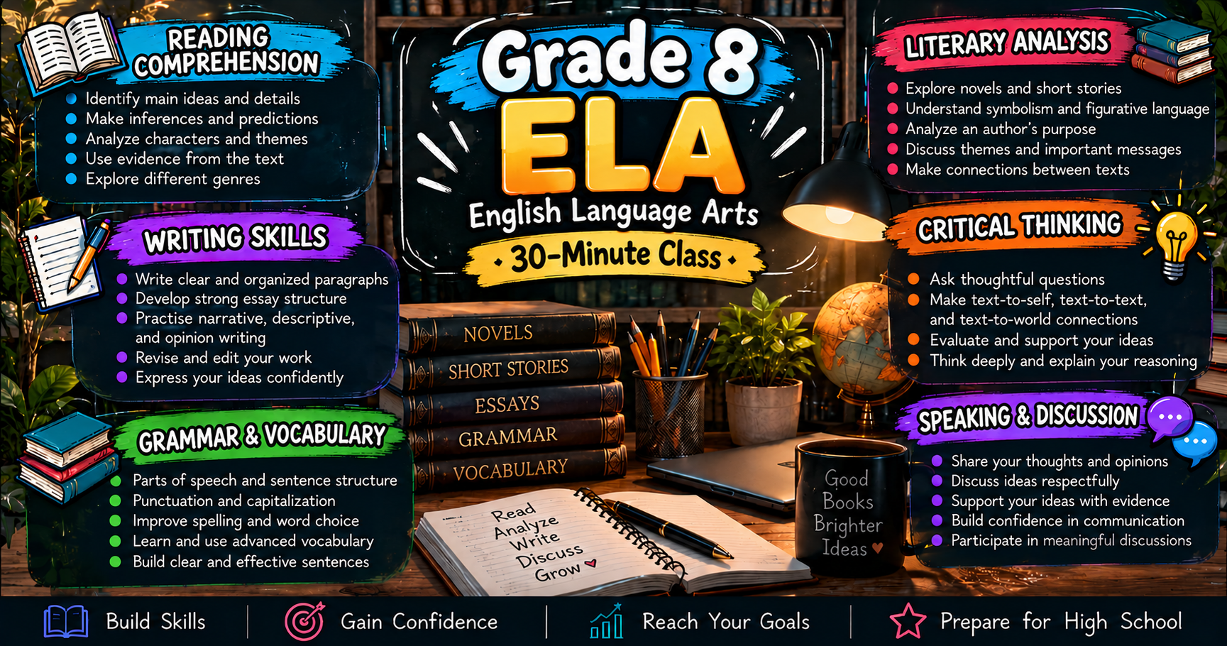 1-To-1 ELA Tutoring [Gr. 8 - 30 Min] | Small Online Class for Ages 13 ...