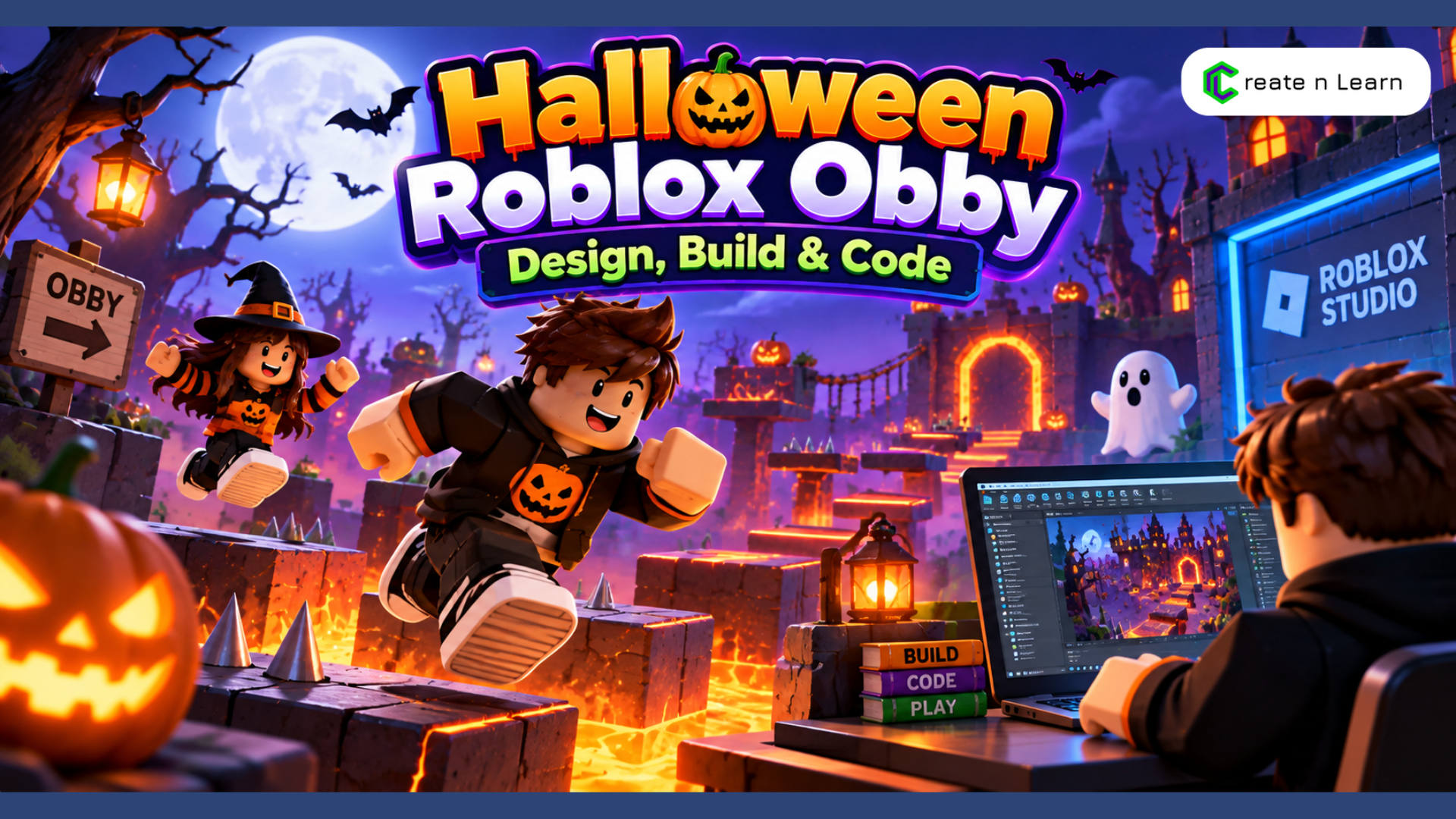 Halloween Roblox Obby: Design, Build & Code | Small Online Class for ...